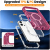 Magnetic Transparent Phone Case for Iphone 18 Pro Max/18 Pro 17 16 15 14,Compatible with Magsafe, 3-Layer Durable Dual Layer Transparent Magnetic Phone Cases, Heavy Duty Shockproof and Anti-Drop Protective Cover