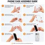 Magnetic Transparent Phone Case for Iphone 18 Pro Max/18 Pro 17 16 15 14,Compatible with Magsafe, 3-Layer Durable Dual Layer Transparent Magnetic Phone Cases, Heavy Duty Shockproof and Anti-Drop Protective Cover