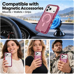 Magnetic Transparent Phone Case for Iphone 18 Pro Max/18 Pro 17 16 15 14,Compatible with Magsafe, 3-Layer Durable Dual Layer Transparent Magnetic Phone Cases, Heavy Duty Shockproof and Anti-Drop Protective Cover