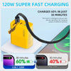 2-Pack Multiple Ports USB C/USB a Fast Charger Adapter with 4-In-1 USB C Cable 5FT Fast Charging Cord, Compatible with Iphone17/16/15/14/13/12/Pro Max Ipad Samsung Cellphone