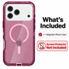 Magnetic Transparent Phone Case for Iphone 18 Pro Max/18 Pro 17 16 15 14,Compatible with Magsafe, 3-Layer Durable Dual Layer Transparent Magnetic Phone Cases, Heavy Duty Shockproof and Anti-Drop Protective Cover